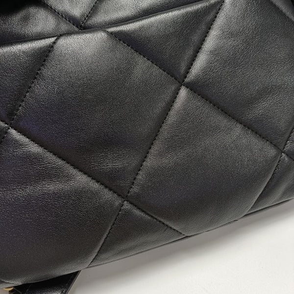 CHANEL 19 Large Quilted Lambskin Black
