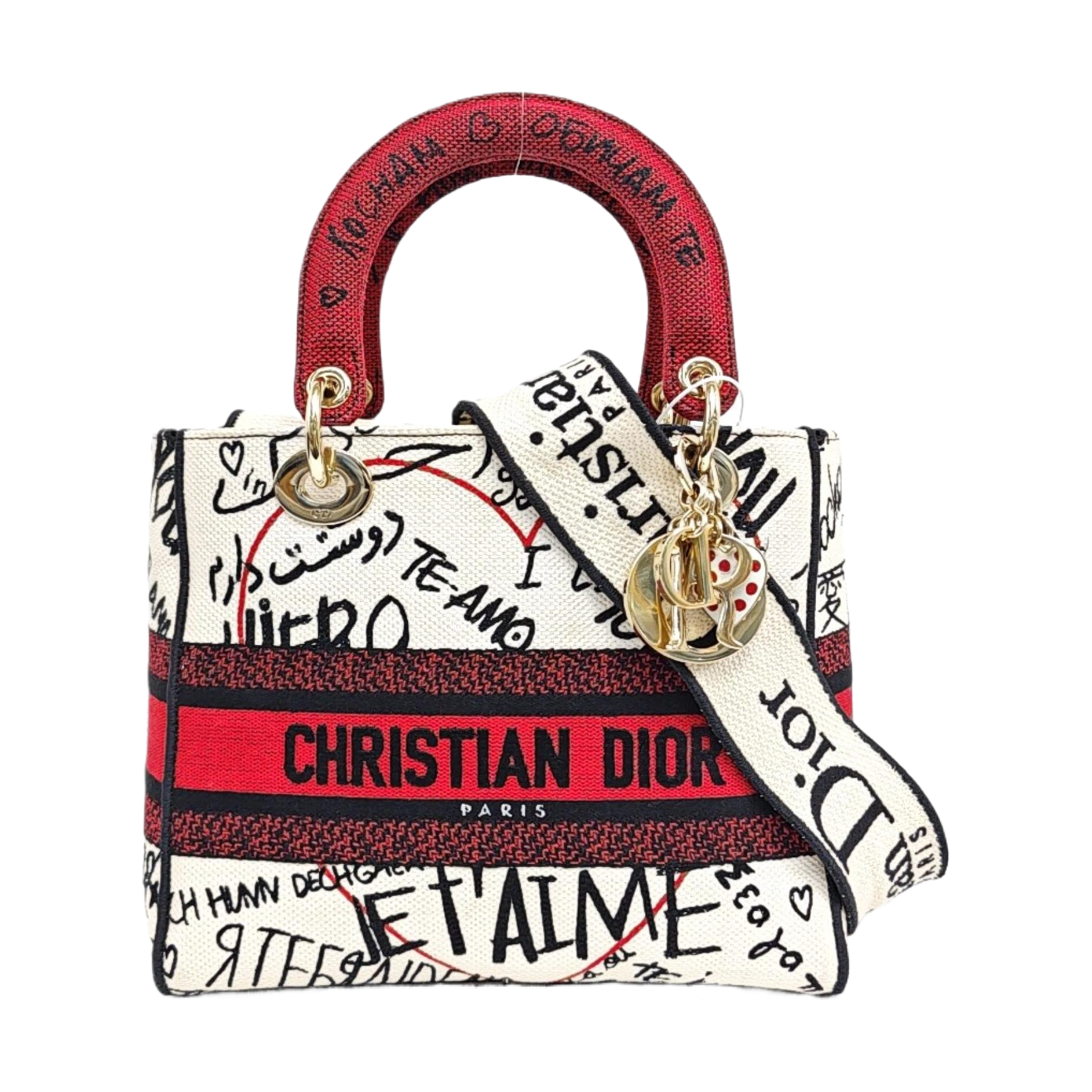 Lady Dior Medium Canvas White