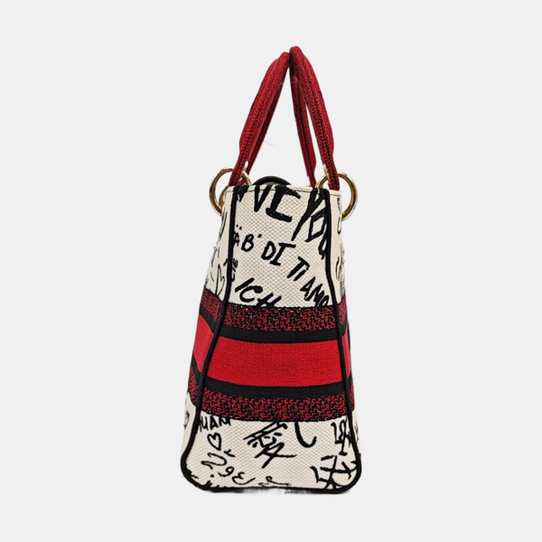 Lady Dior Medium Canvas White