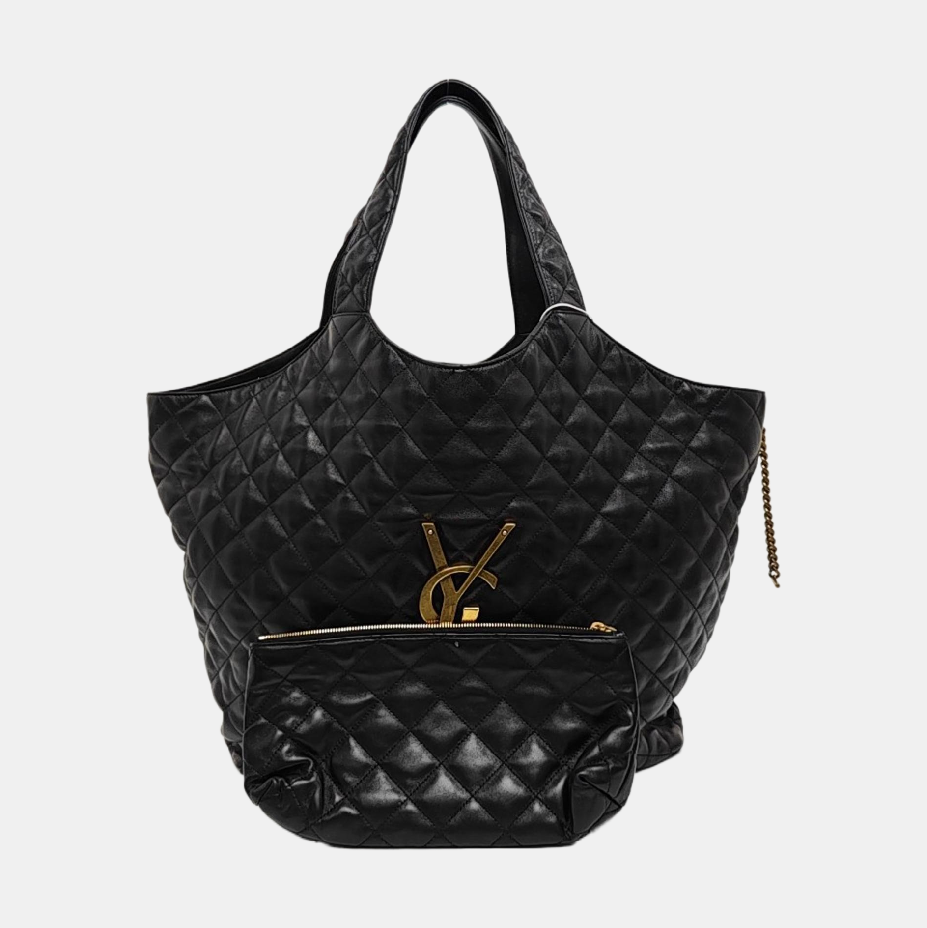 ICARE Extra Large Quilted Lambskin Black