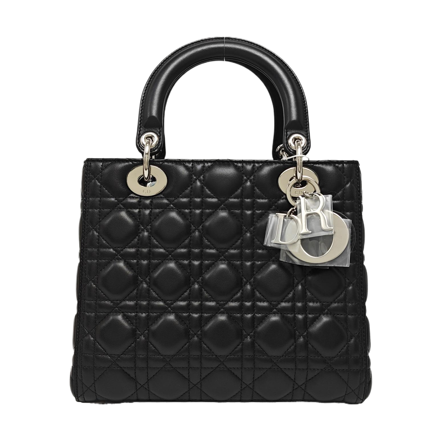 Lady Dior Medium Cannage Lambskin Black