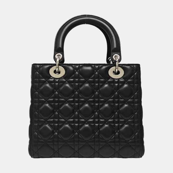 Lady Dior Medium Cannage Lambskin Black