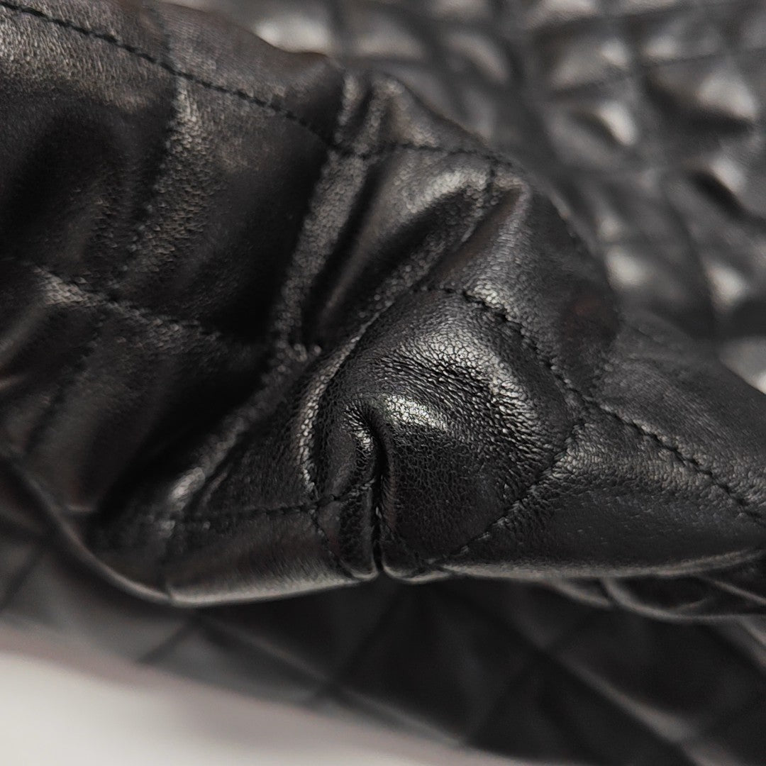 ICARE Extra Large Quilted Lambskin Black
