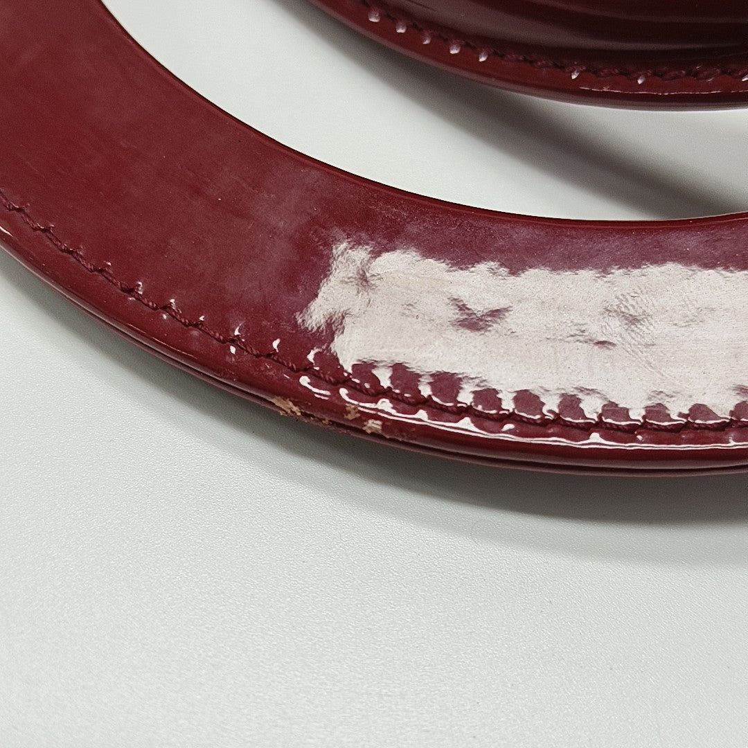 Lady Dior Medium Cannage Patent Leather Red