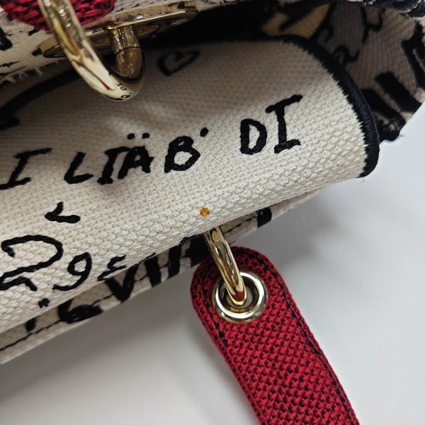 Lady Dior Medium Canvas White