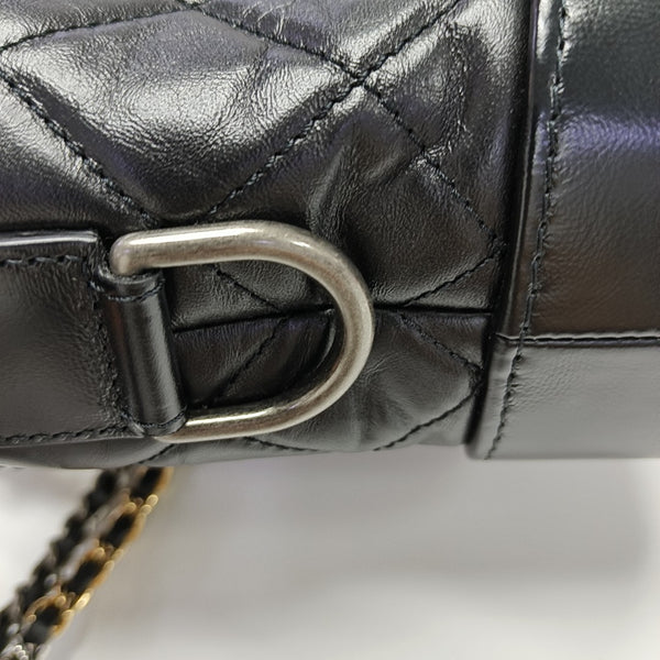 GABRIELLE Small Quilted Vintage Calf Black