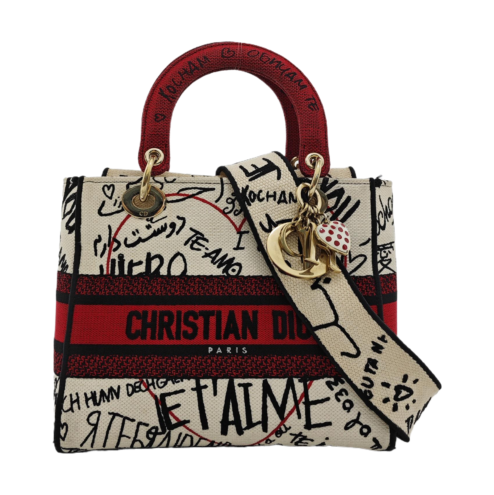 Lady Dior Medium Canvas White