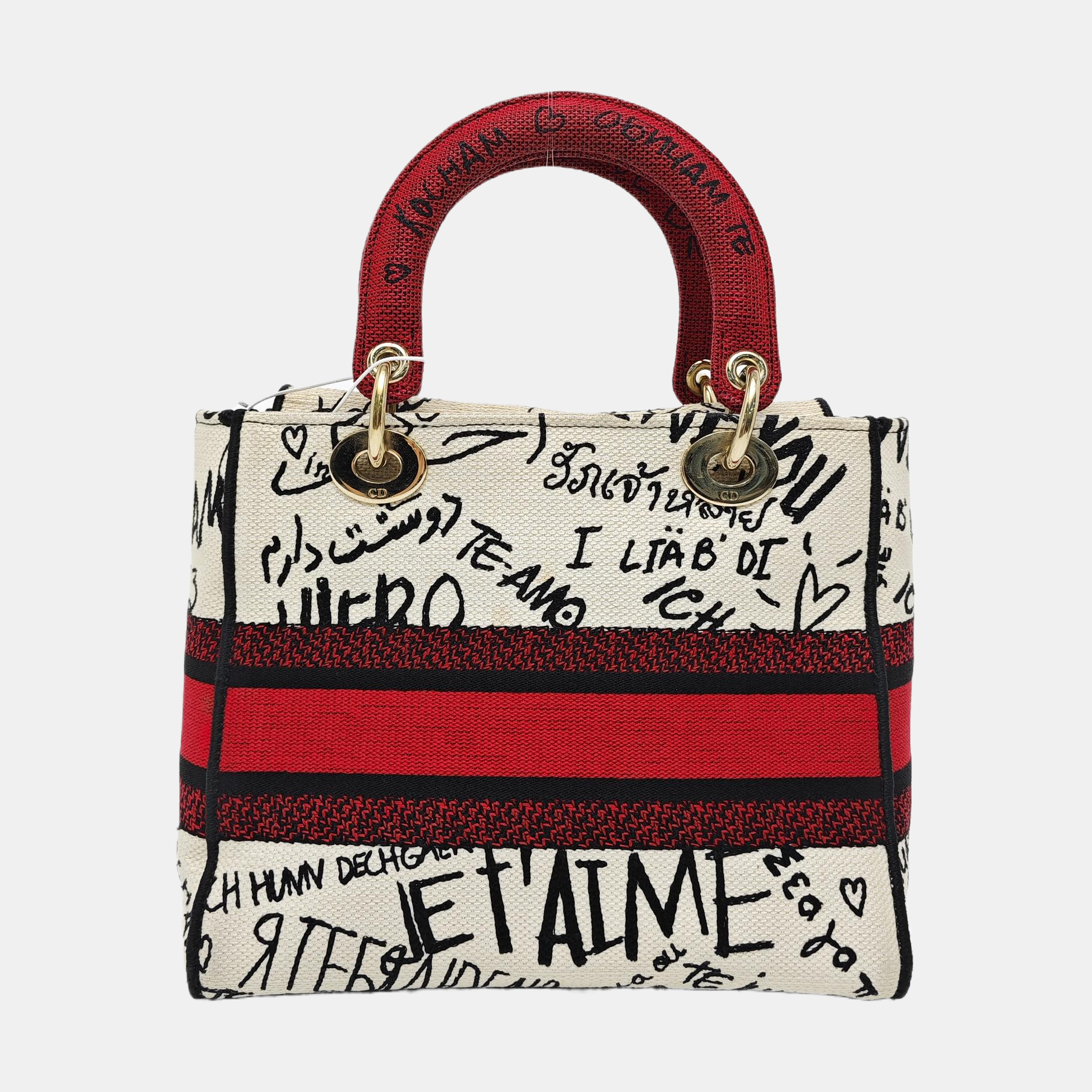 Lady Dior Medium Canvas White