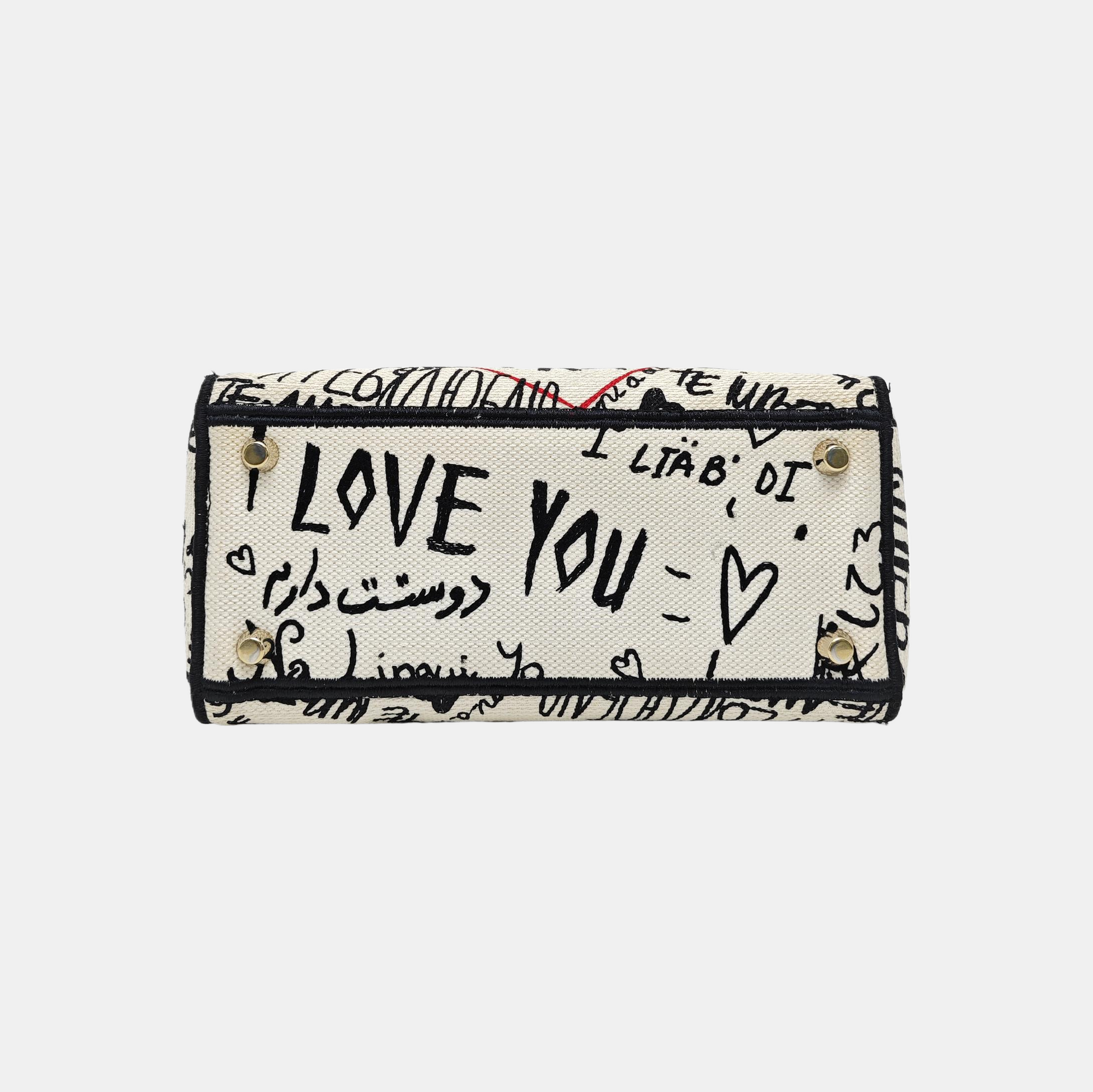 Lady Dior Medium Canvas White