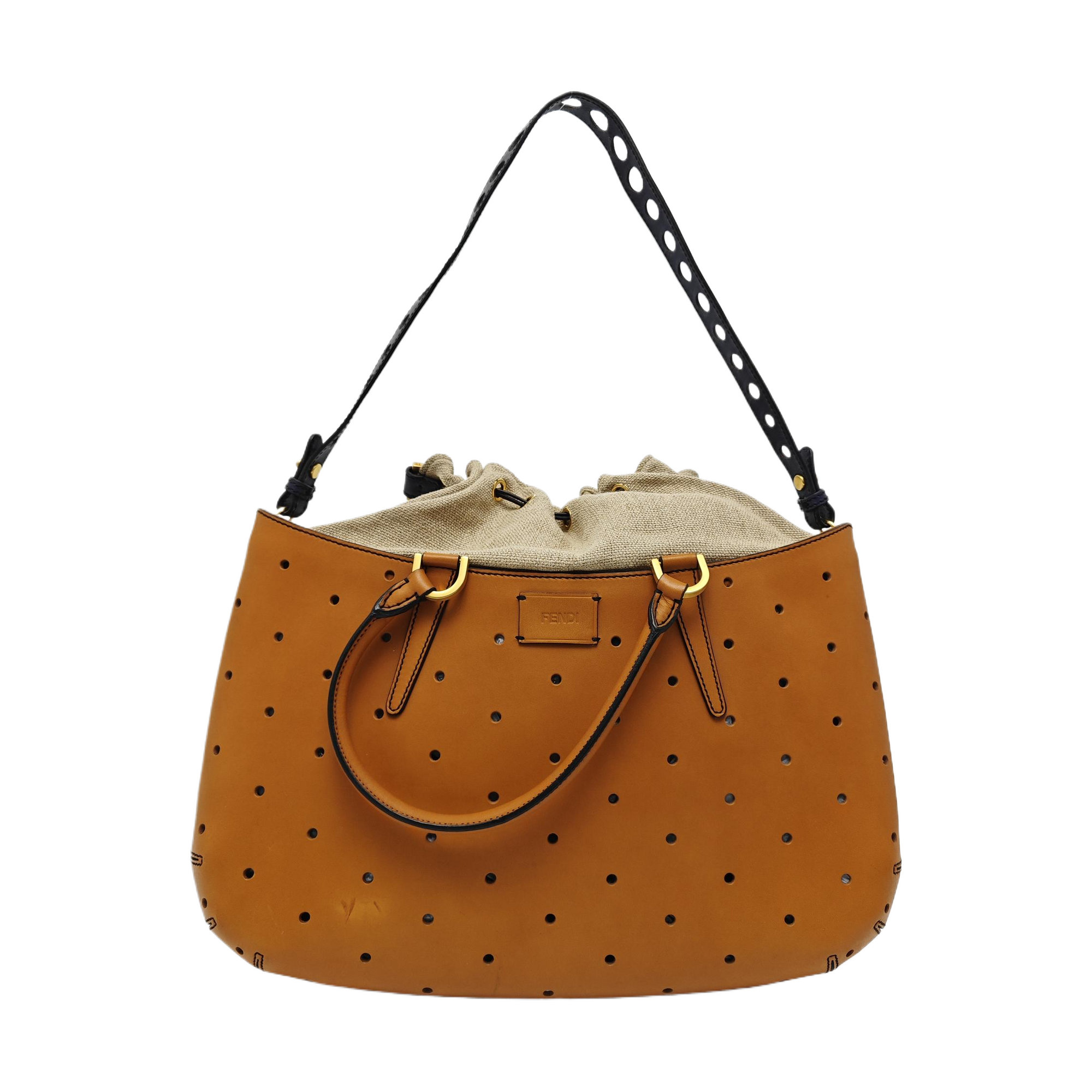 Calfskin Shoulder Bag Brown