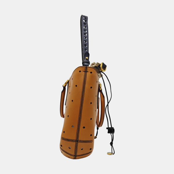 Calfskin Shoulder Bag Brown