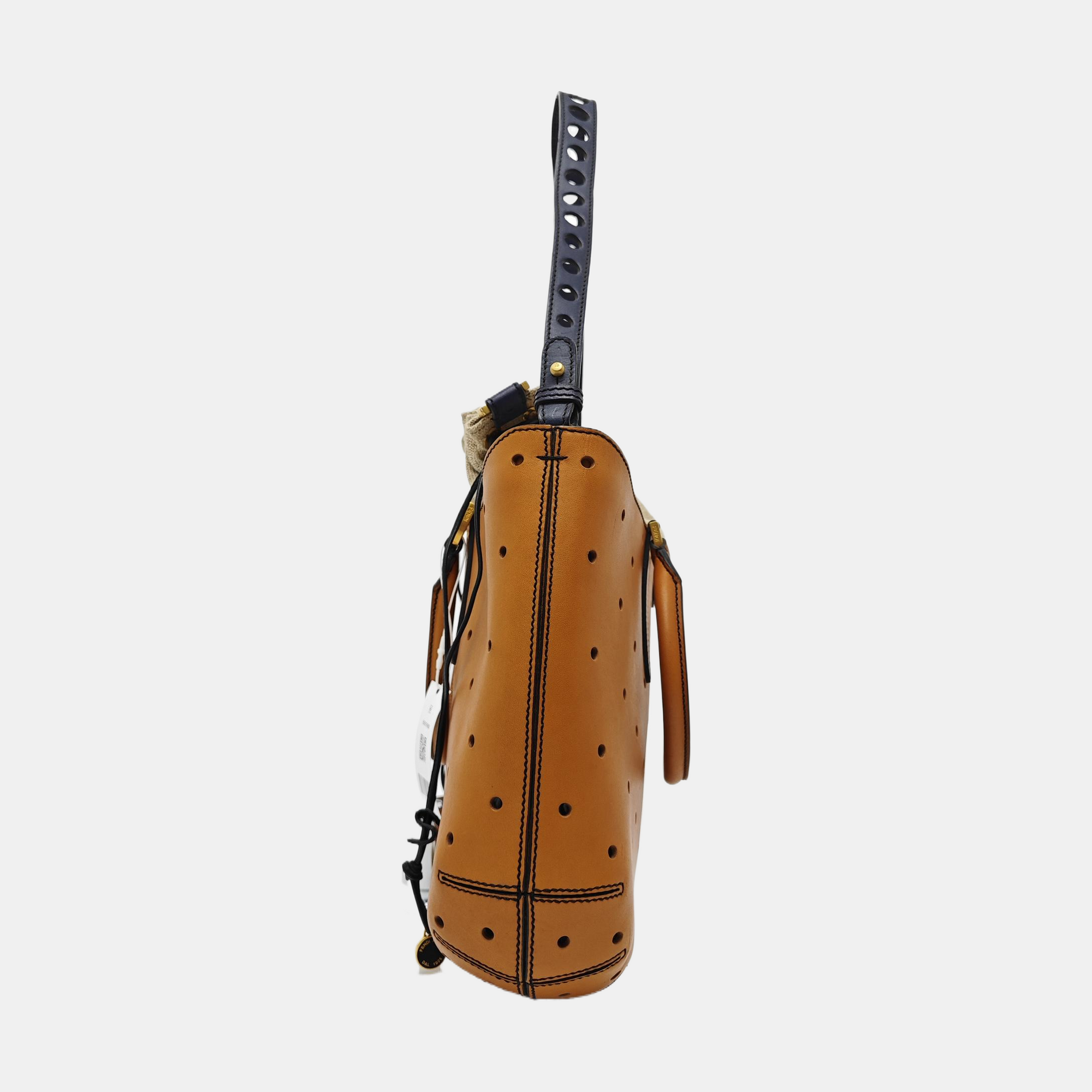 Calfskin Shoulder Bag Brown