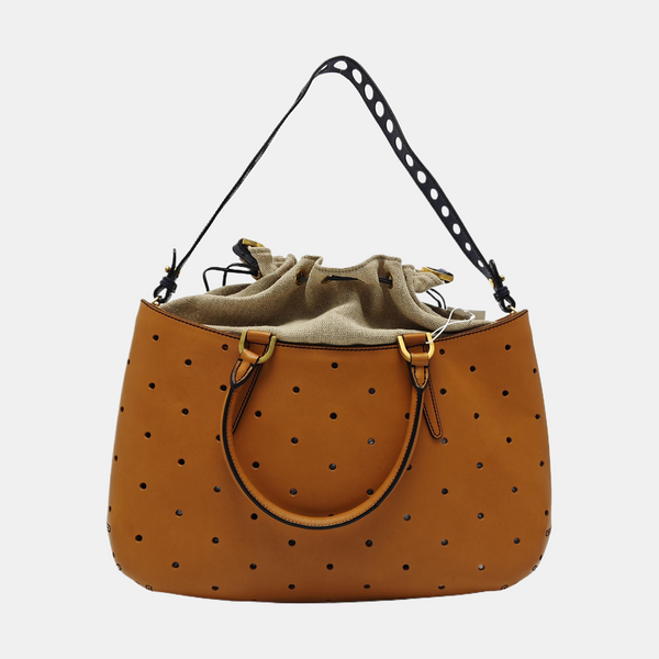 Calfskin Shoulder Bag Brown