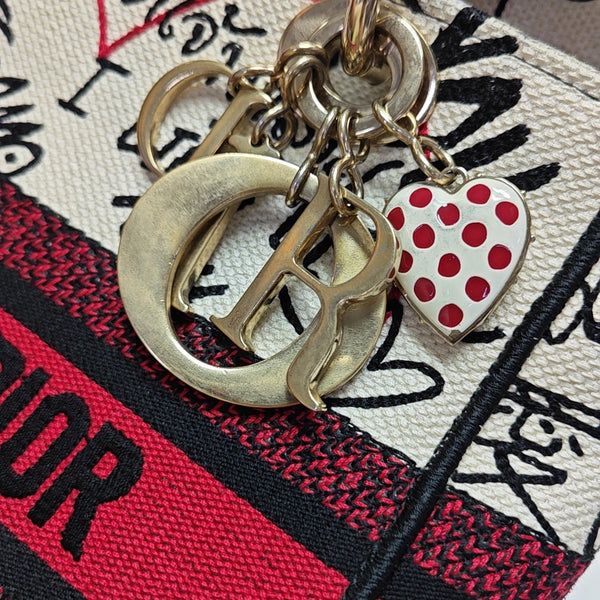Lady Dior Medium Canvas White