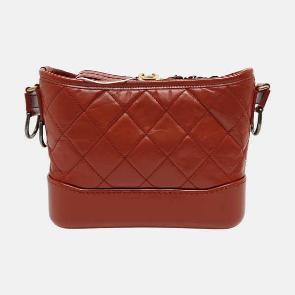 GABRIELLE Small Quilted Calfskin Red