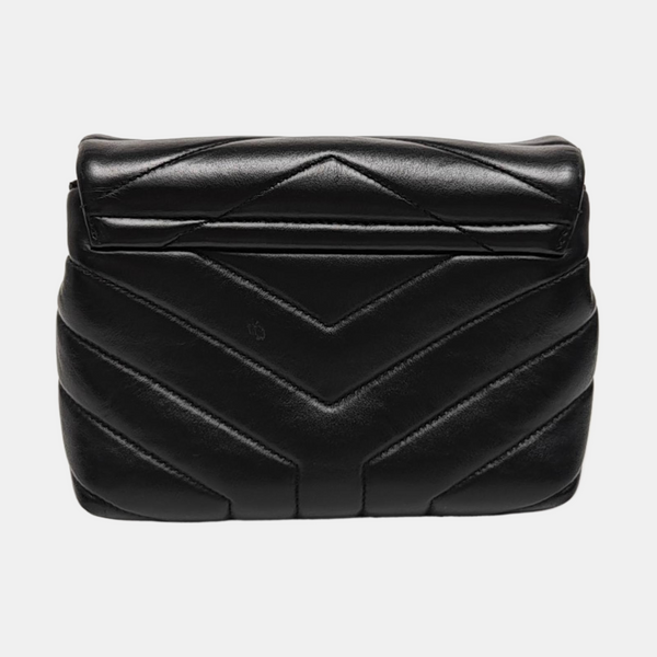 LOULOU Extra Small Chevron Calfskin Black