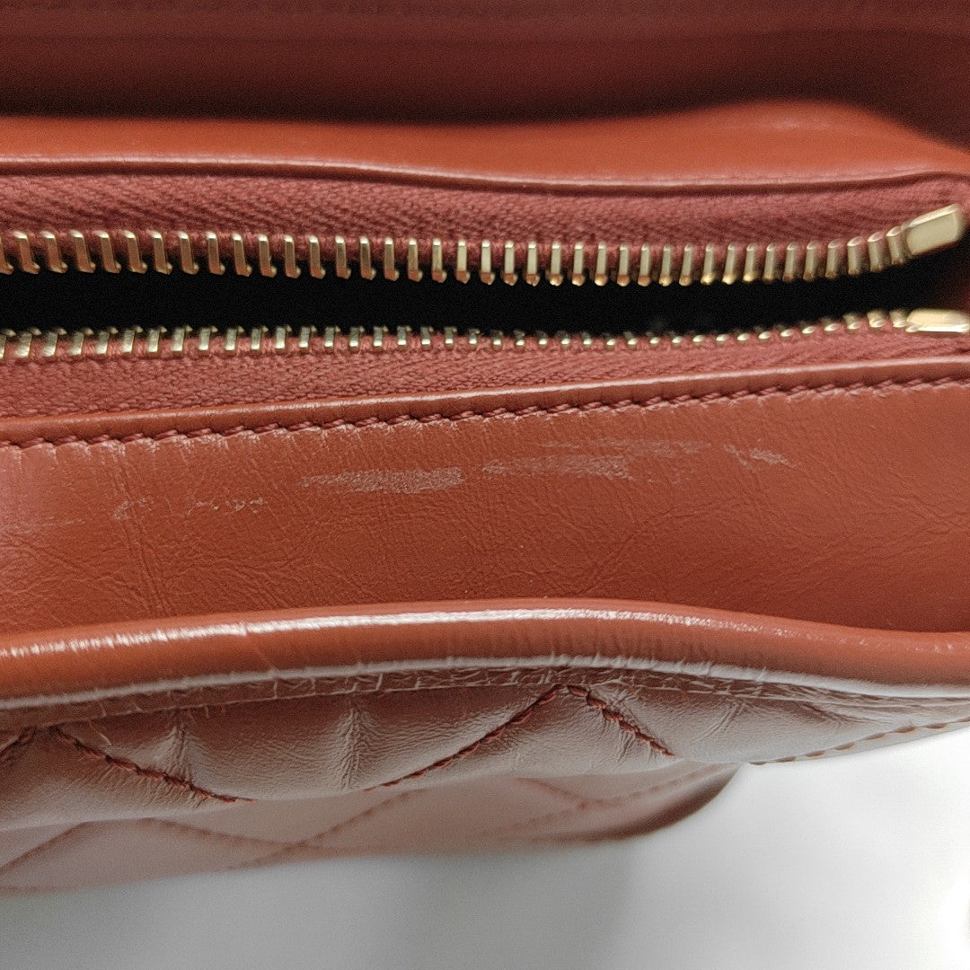 GABRIELLE Small Quilted Calfskin Red