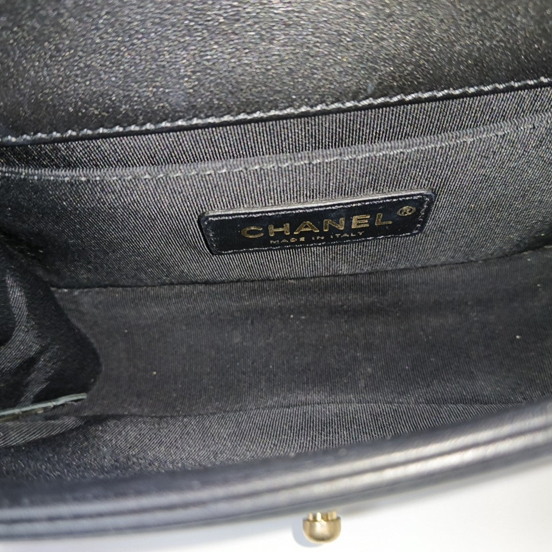 BOY CHANEL Small Quilted Calfskin Black