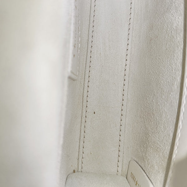 Lady D-Joy Super Mini Cannage Lambskin White
