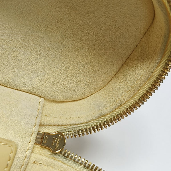 Lady Dior Super Mini Cannage Patent Leather Yellow