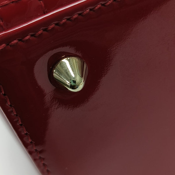 Lady Dior Medium Cannage Patent Leather Red