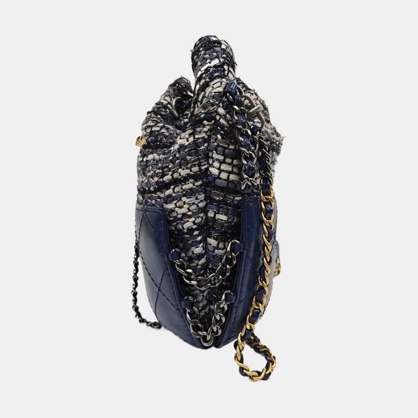 GABRIELLE Small Quilted Wool Blue