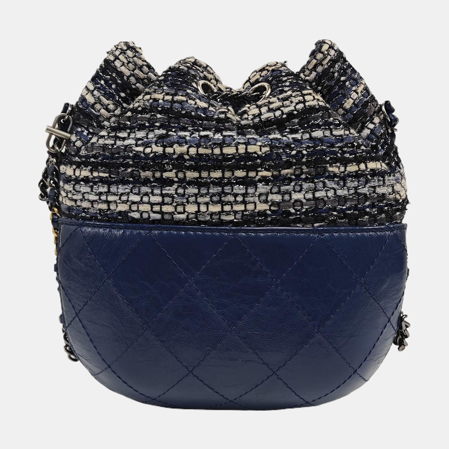 GABRIELLE Small Quilted Wool Blue