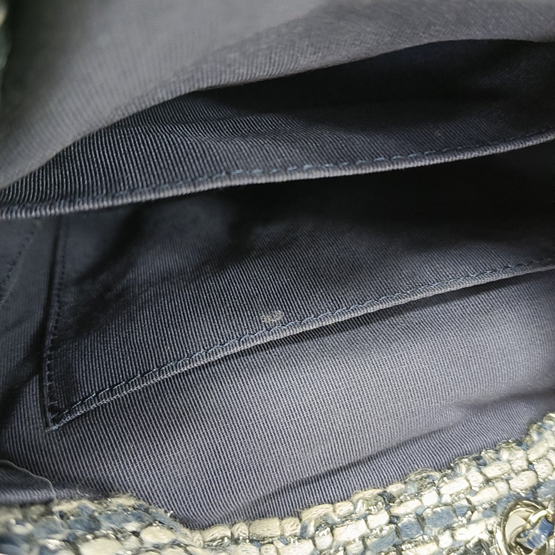 GABRIELLE Small Quilted Wool Blue