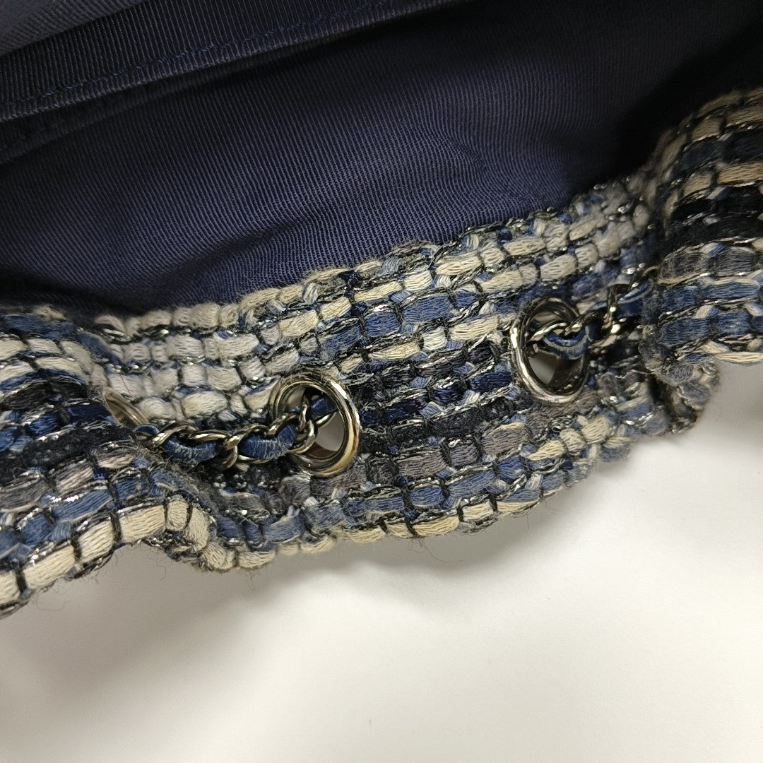 GABRIELLE Small Quilted Wool Blue