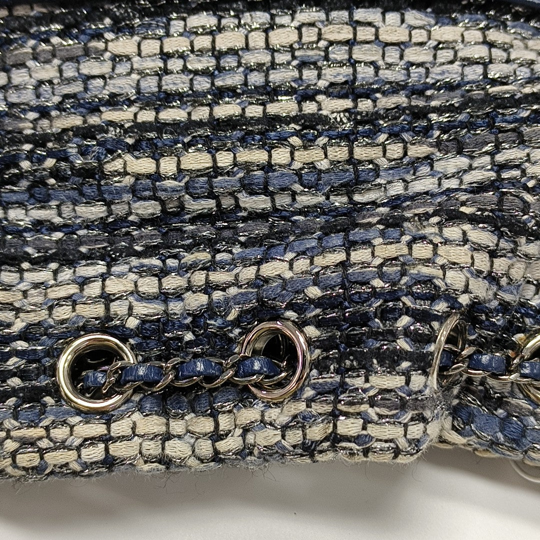 GABRIELLE Small Quilted Wool Blue