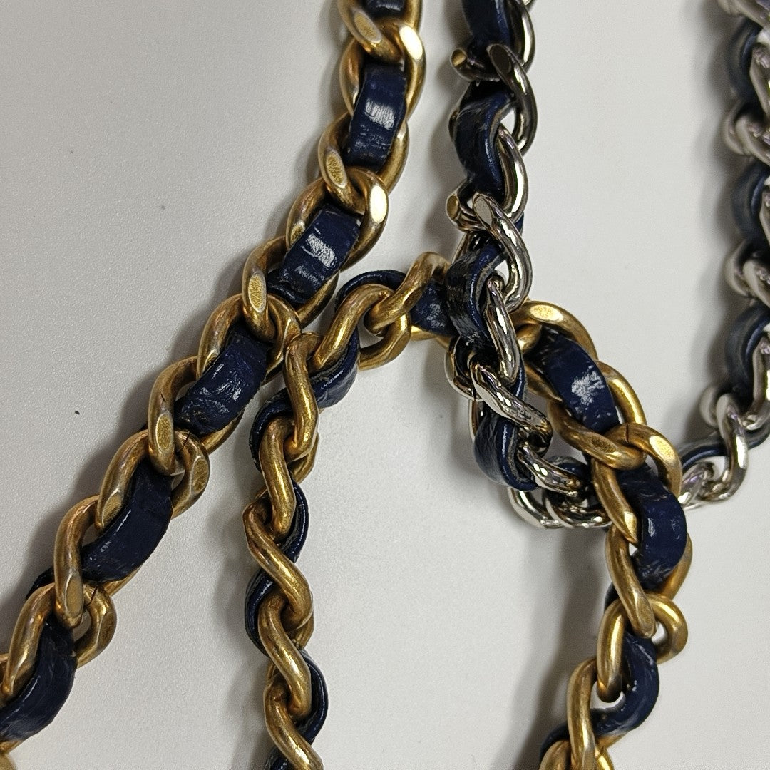 GABRIELLE Small Quilted Wool Blue