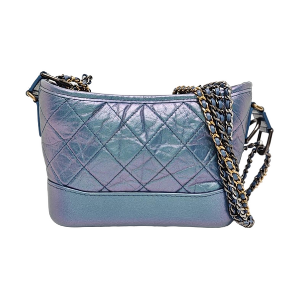GABRIELLE Small Quilted Calfskin Metallic