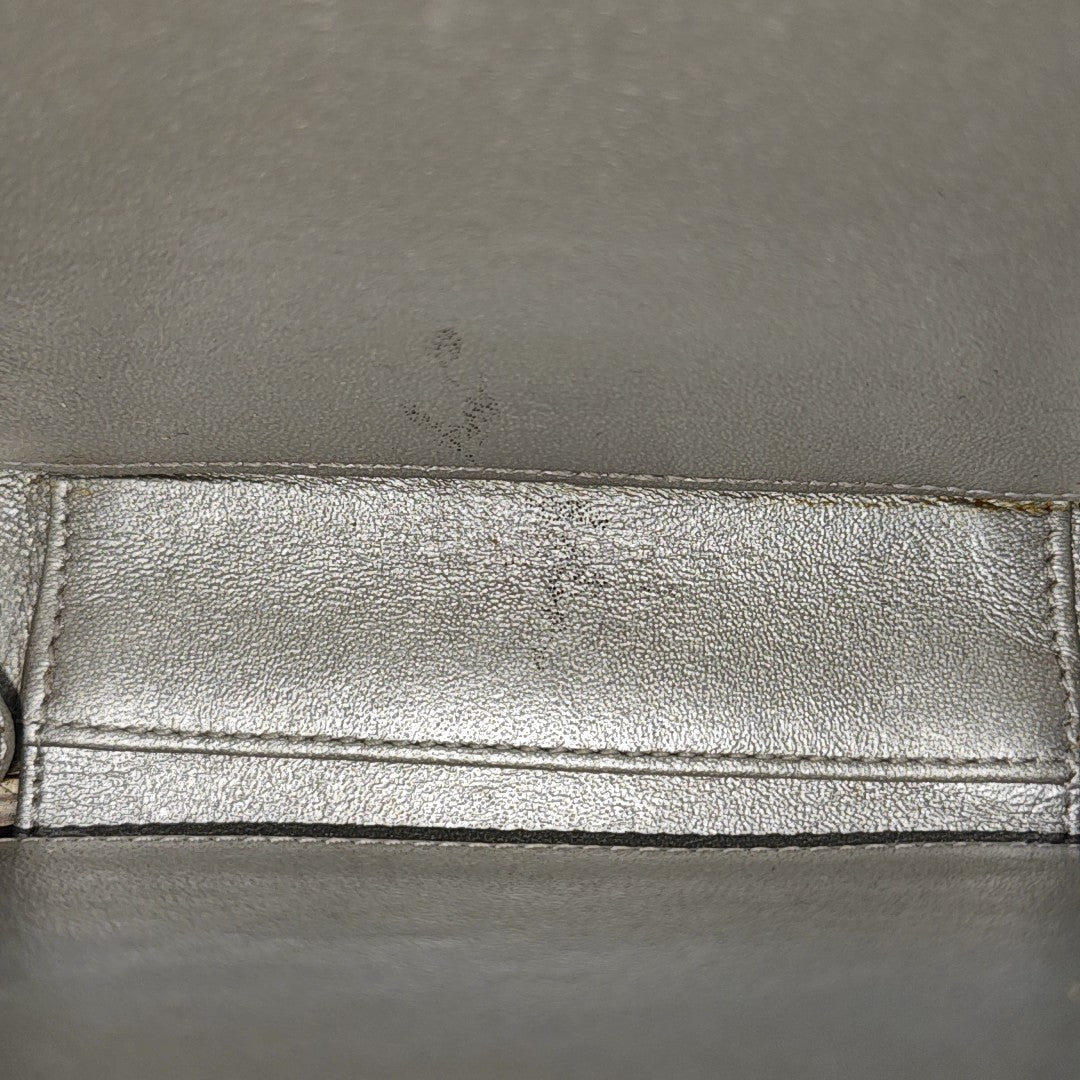 FILIGREE Small Quilted Grained Calfskin Silver