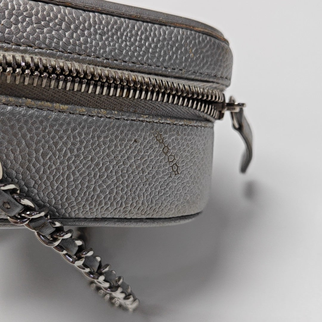 FILIGREE Small Quilted Grained Calfskin Silver