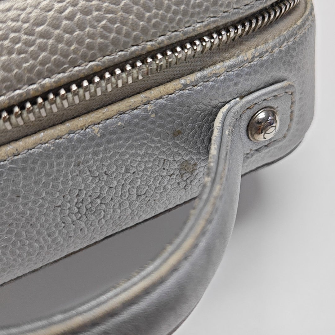 FILIGREE Small Quilted Grained Calfskin Silver