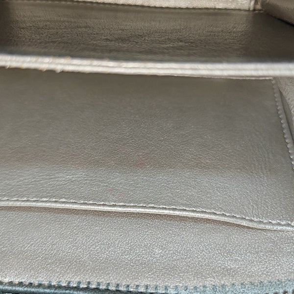FILIGREE Small Quilted Grained Calfskin Silver