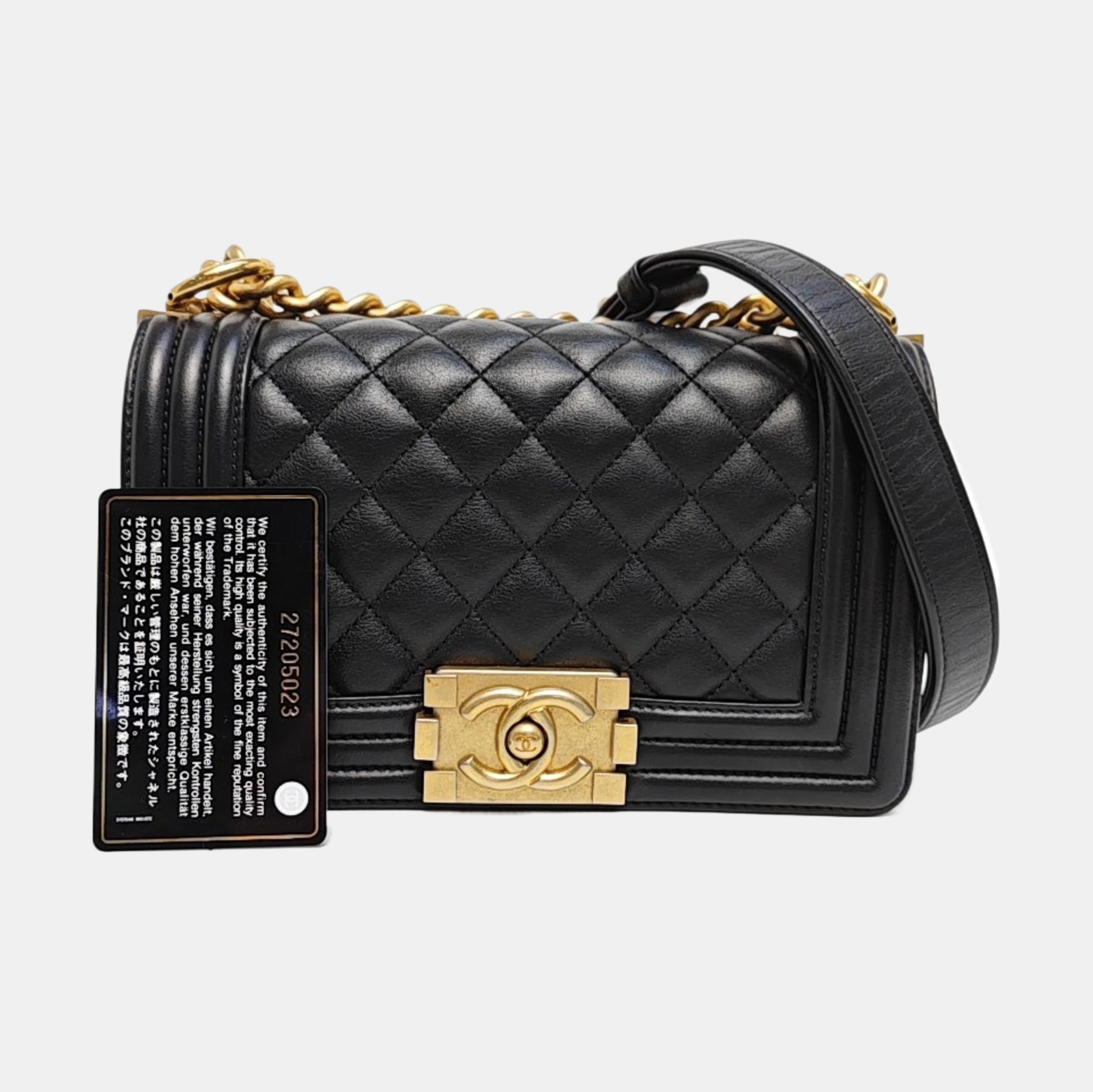 BOY CHANEL Small Quilted Calfskin Blue