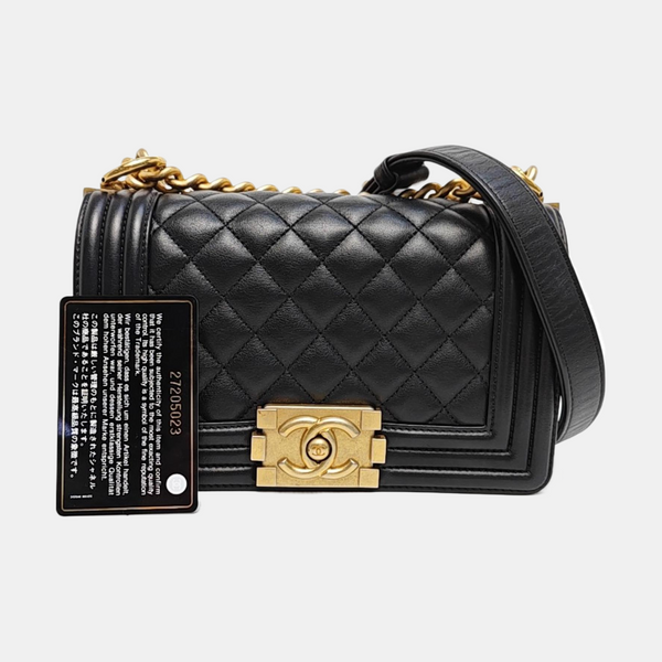 BOY CHANEL Small Quilted Calfskin Blue