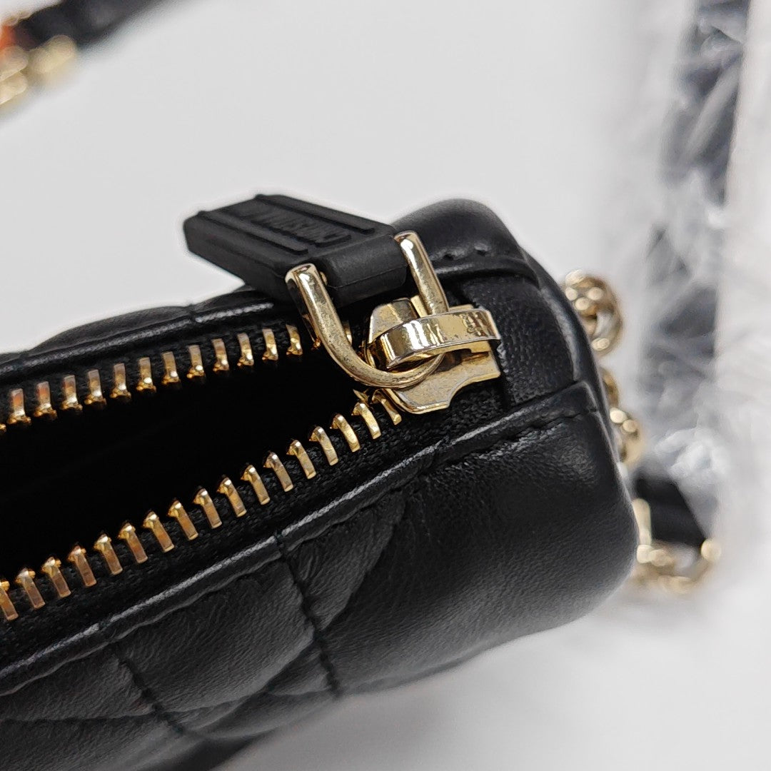 Vibe Super Mini Cannage Lambskin Black