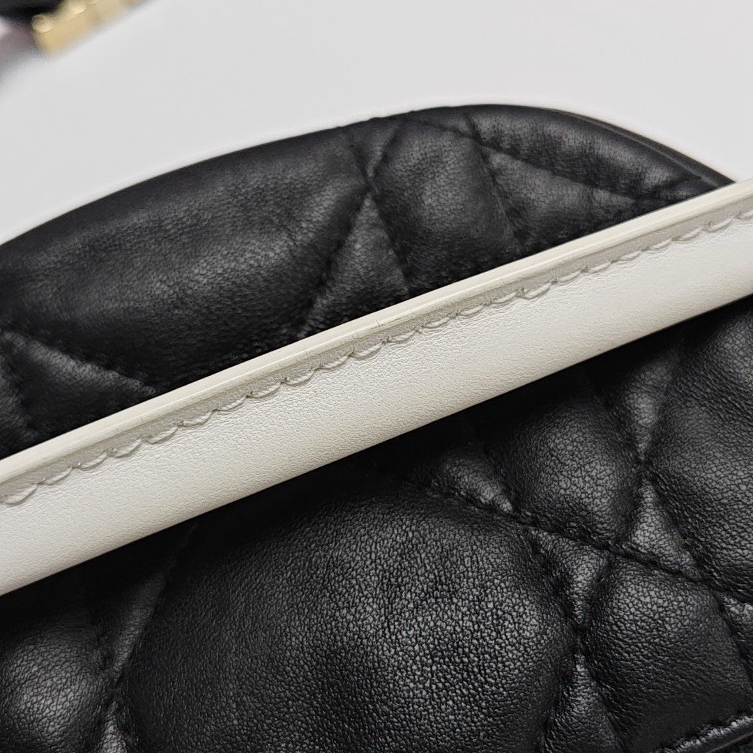 Vibe Super Mini Cannage Lambskin Black