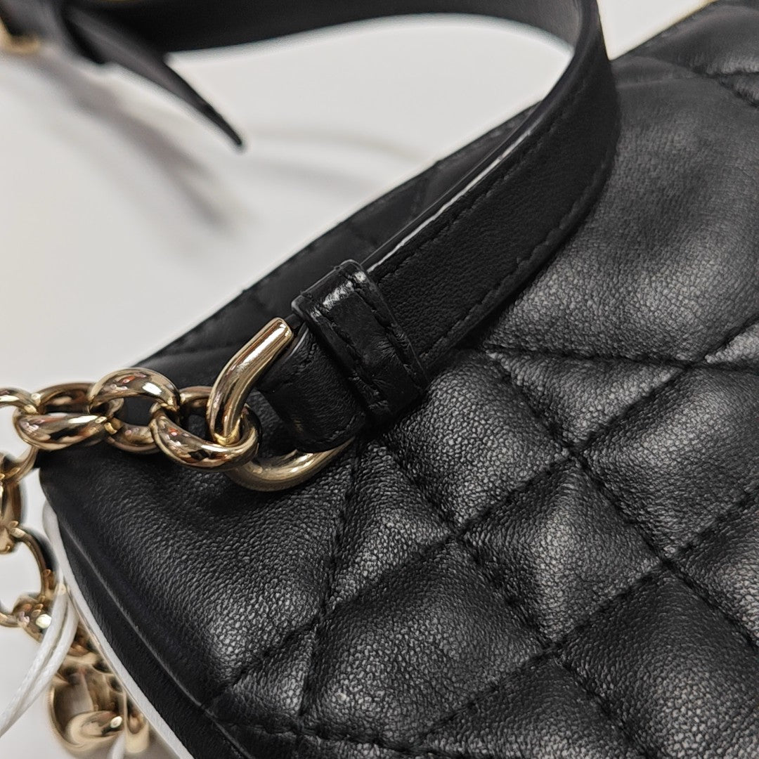Vibe Super Mini Cannage Lambskin Black