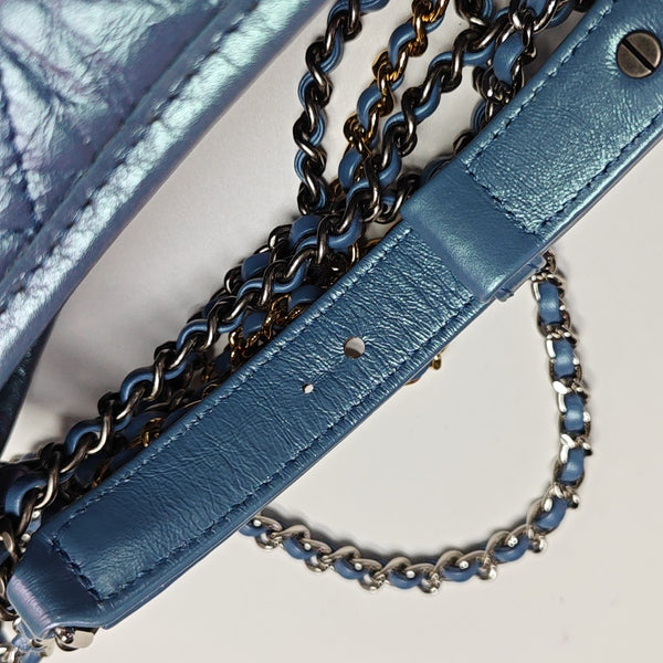 GABRIELLE Small Quilted Calfskin Metallic
