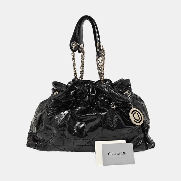 Le Trente Large Cannage Patent Leather Black
