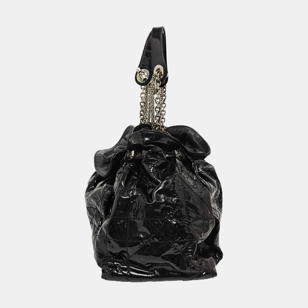 Le Trente Large Cannage Patent Leather Black