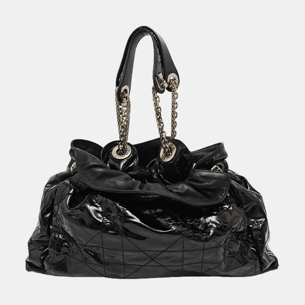 Le Trente Large Cannage Patent Leather Black