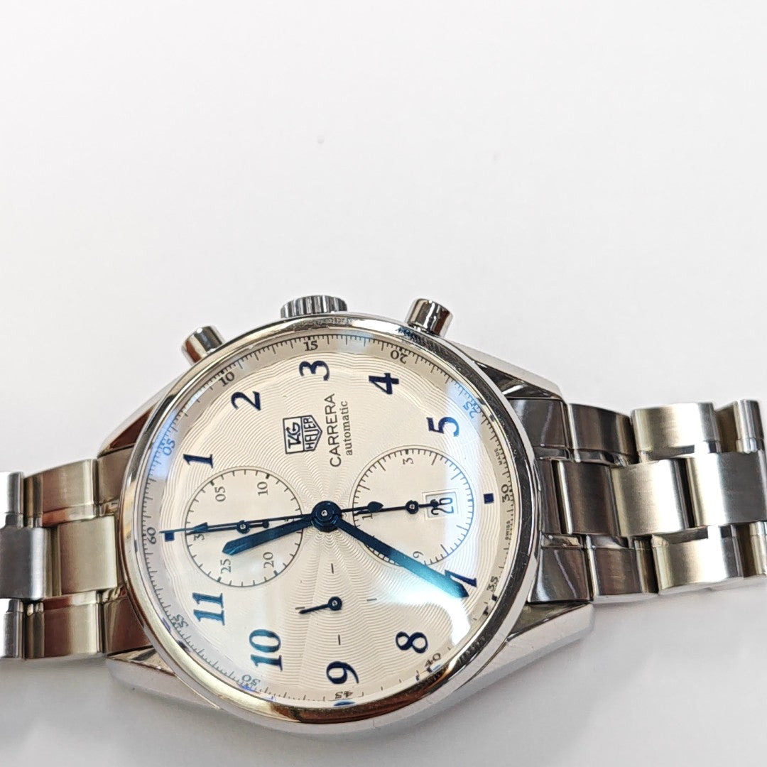 Carrera Tag Heuer 41mm White Automatic Watch