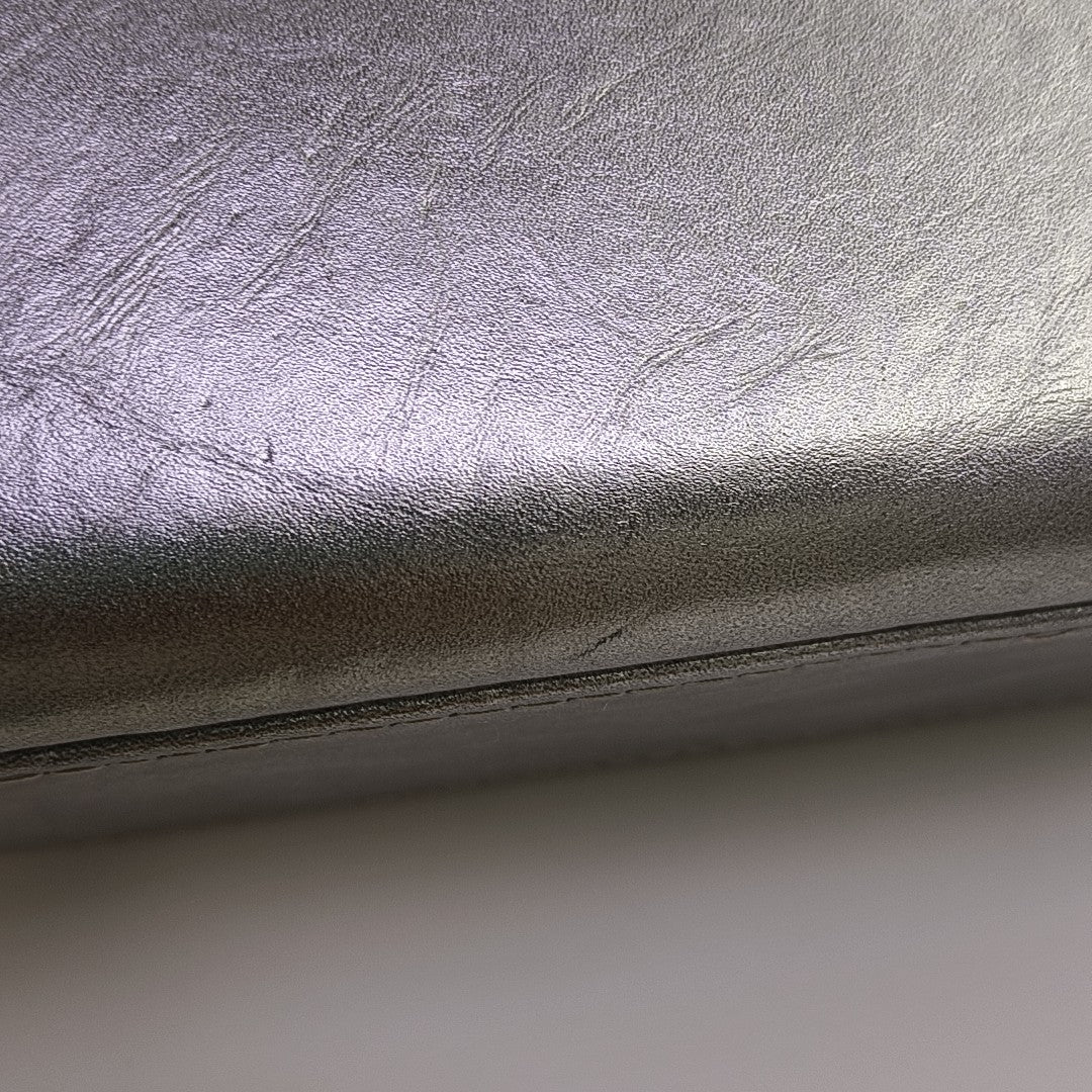 GABRIELLE Medium Quilted Calfskin Silver