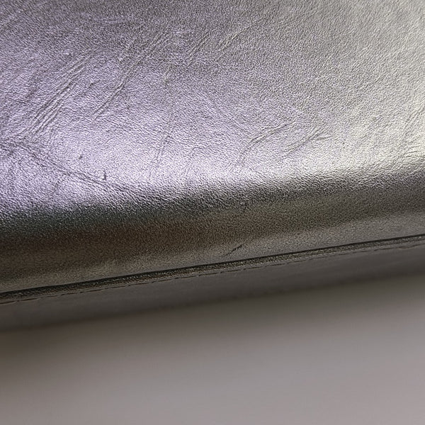 GABRIELLE Medium Quilted Calfskin Silver