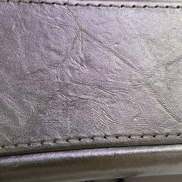 GABRIELLE Medium Quilted Calfskin Silver