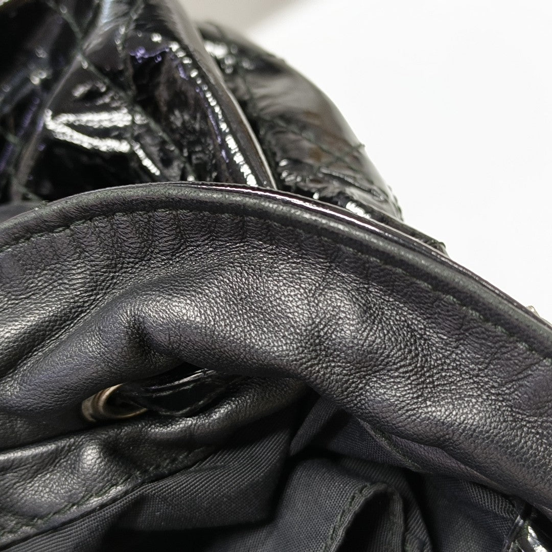 Le Trente Large Cannage Patent Leather Black